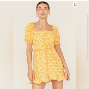 Show Me Your MuMu Sophie yellow floral dress